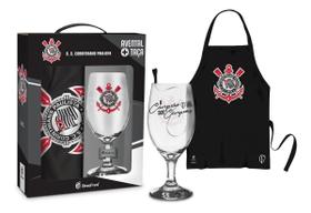 Kit Oficial Taça 330Ml Clubes + Avental - Corinthians Kit Oficial Taça 330Ml Clubes + Avental - Corinthians