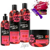 Kit Oh My! Cresce Forte, Cabelão! 300ml 4 Itens