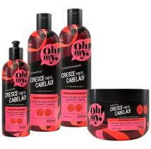 Kit oh my! cresce forte, cabelão! 4 itens