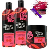 Kit Oh My! Cresce Forte, Cabelão! 500ml 3 Itens Kit Oh My! Cresce Forte, Cabelão! 500ml 3 Itens