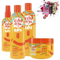 Kit Oh My! Kids Lisinho Fantástico! Sh Co Másc 300g e Fluido