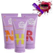 Kit Oh My! Máscaras Eu Amo Cronograma 150gr Kit Oh My! Máscaras Eu Amo Cronograma 150gr