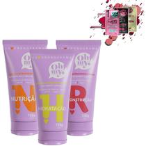 Kit Oh My! Máscaras Eu Amo Cronograma 150gr