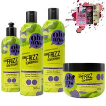 Kit Oh My Sem Frizz Sem Drama 300ml 4 Itens Kit Oh My Sem Frizz Sem Drama 300ml 4 Itens