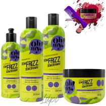Kit Oh My Sem Frizz Sem Drama 300ml 4 Itens Kit Oh My Sem Frizz Sem Drama 300ml 4 Itens