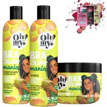 Kit Oh My! Sh Cond Másc 300ml Coconut Curls Brazilian Mania Kit Oh My! Sh Cond Másc 300ml Coconut Curls Brazilian Mania