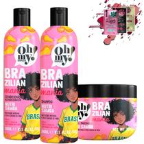 Kit Oh My! Sh Cond Másc 300ml Nutri Samba Brazilian Mania Kit Oh My! Sh Cond Másc 300ml Nutri Samba Brazilian Mania