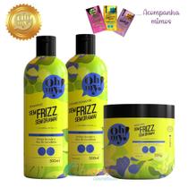 Kit Oh My Shampoo Cond E Máscara Sem Frizz Sem Drama 500Ml