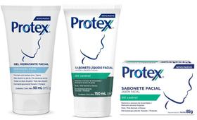 Kit Oil Protex: Sabonete em Barra 85g + Sabonete Líquido 150ml + Gel Hidratante Facial 50ml