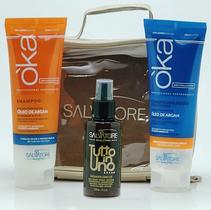 Kit Oka Óleo de Argan Dia das Mães Regeneração com Shampoo Condicionador Sérum Necessaire Kit Oka Óleo de Argan Dia das Mães Regeneração com Shampoo Condicionador Sérum Necessaire