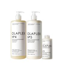 Kit Olaplex No. 4 No. 5 No. 3 Bond Hair Perfector Salon Tratamento (3 produtos)