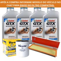 Kit Óleo 4L Castrol GTX Ultraclean 15W40 Semi + Filtro Óleo Tecfil TM1 + Filtro Ar Wega FAP 9003 Kit Óleo 4L Castrol GTX Ultraclean 15W40 Semi + Filtro Óleo Tecfil TM1 + Filtro Ar Wega FAP 9003