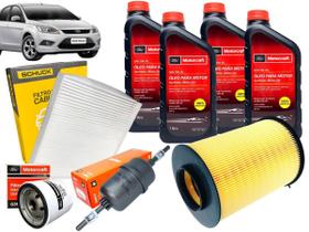 Kit Óleo 5W30 e Filtros Focus 1.6 16V Sigma 2009 a 2012 FRAM, Mahle, Schuck