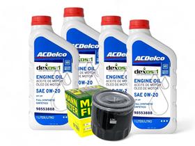 Kit Óleo ACDelco 0W20 + Filtro Mann Onix 1.0 2020/2025 Kit Óleo ACDelco 0W20 + Filtro Mann Onix 1.0 2020/2025