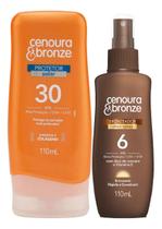 Kit Óleo Bronzeador Fps6 + 30FPS Protetor Solar Cenoura & Bronze