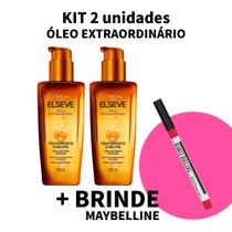 Kit Óleo Capilar Elseve Extraordinário 100ml + Brinde Deniliador Line DIP-IN P Kit Óleo Capilar Elseve Extraordinário 100ml + Brinde Deniliador Line DIP-IN P