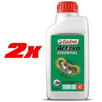 Kit Óleo Castrol Actevo Essential Mineral 10w30 4t 2 Litros - P/ Motos