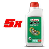 Kit Óleo Castrol Actevo Essential Mineral 10w30 4t 5 Litros - P/ Motos