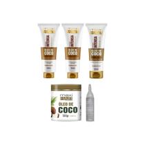 Kit Oleo Coco Hidrat Int Maxihair-5 Itens Kit Oleo Coco Hidrat Int Maxihair-5 Itens