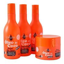 Kit Óleo Coco - Shampoo, Máscara, Condicionador E Leave-In