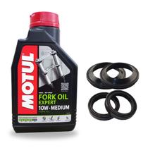 Kit oleo da bengala motul (1 litro) + retentores motoport cb1000r 08-15/ cbr1000rr fireblade 04-18