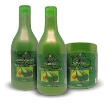 KIt Óleo De Abacate 500ml Maycrene Shampoo + Condicionador + Mascara