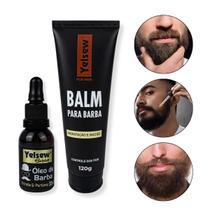 Kit Óleo De Barba 30Ml + Balm Barba Hidratação 120G Yelsew