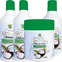 kit óleo de coco banho de creme (4 itens ) hábito cosméticos