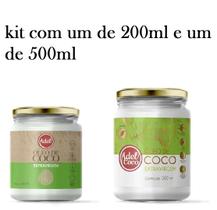 KIT Óleo De Coco Extra Virgem 1 de 500ml e um 200ml