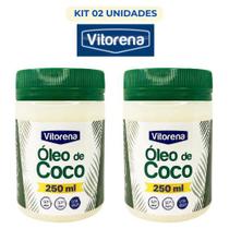 Kit Óleo De Coco ExtraVirgem Vitorena 250ml Natural Sem cheiro Sem Sabor-2 un