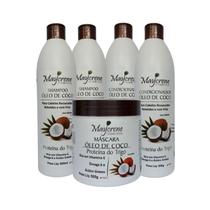 Kit Óleo De Coco Hidratante (2 Shampoo, 2 Condicionador e 1 Máscara) Maycrene