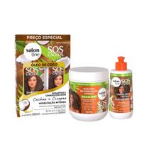 Kit Óleo de Coco (Sh e Cond, Máscara e Creme de Pentear)