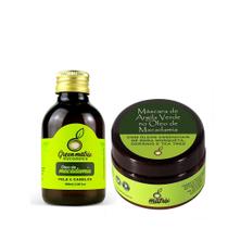 Kit Óleo de Macadamia e Máscara de Argila Verde - 100ml e 60ml