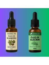 Kit Óleo de Mamona + Óleo de Alecrim DermaMi 30ml Cada Crescimento Capilar, Fortalecimento e Hidra