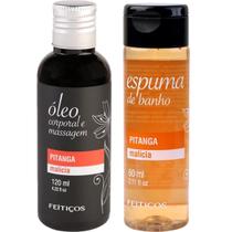 Kit Óleo De Massagem Corporal E Espuma De Banheira Pitanga