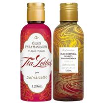 Kit Óleo De Massagem Sensual Sensação Quente: Vanilla + Tia Leilah Ylang-Ylang