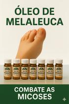 Kit Óleo de Melaleuca Ampolas Tratamento Semanal combate Micoses e Acne. Cresce Cabelos Tea Tree