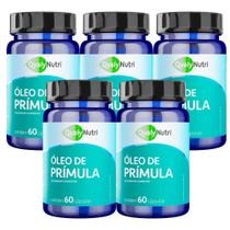 Kit Óleo De Prímula QualyNutri Com 5 Potes De 60 Cáps Cada