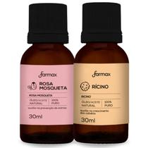 Kit Óleo de Rícino 30 Ml + Óleo Mosqueta 30ml 100% Puros - Farmax