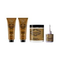 Kit Oleo De Ricino+D'Pantenol Maxihair Shamp+Cond+Masc+Rep