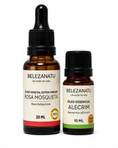 Kit Óleo de Rosa Mosqueta 20ml e Alecrim 10ml 100% Puro BelezaNatu