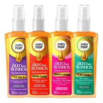 Kit Óleo dos sonhos 12 em 1 + Super Óleos + Terapia Capilar + Cachos Natuhair 60ml