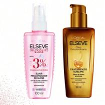 Kit Oleo Elseve Capilar Extraordinario 100ml + Sérum Elseve Óleo Glycolic Gloss 100ml