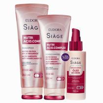 Kit Óleo em creme Cronograma Nutrição Nutri Acid.Complex Siàge Eudora