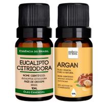 Kit Óleo Essen Eucalipto Citriodora + Vegetal de Argan 10ml