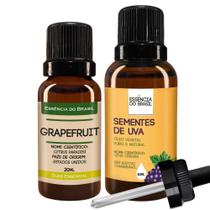 Kit Óleo Essen. Grapefruit 20Ml + Vegetal Sementes Uva 30Ml