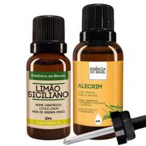 Kit Óleo Essen. Limão Siciliano 20ml + Vegetal Alecrim 30ml