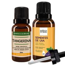 Kit Óleo Essen. Tangerina 20Ml + Vegetal Sementes Uva 30Ml