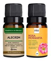 Kit Óleo Essencial Alecrim + Óleo Vegetal Rosa Mosqueta 10Ml