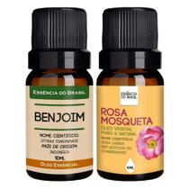 Kit Óleo Essencial Benjoim + Óleo Vegetal Rosa Mosqueta 10ml Kit Óleo Essencial Benjoim + Óleo Vegetal Rosa Mosqueta 10ml